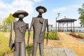 Sculpture `Promenade` by O. Epinger, in the Natalka park of Kiev