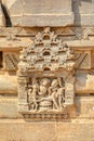 Sculpture relijef detail at the Harshat Mata Temple remains in Abhaneri India