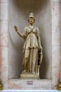 Sculpture represents Athena displayed in the Louvre Museum, in Paris Royalty Free Stock Photo