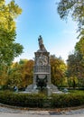 Statue in Retiro Park, Madrid, depicting classical figures Royalty Free Stock Photo