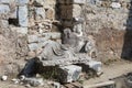 Ancient sculpture at the Miletus archaeological site in Turkey.