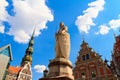 Sculpture of Roland in old city of Riga