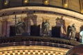 Sculpture on the roof of the st.Isaac cathedral in St. Petersburg Royalty Free Stock Photo