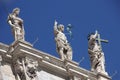 Sculpture on the roof of the St. Peter's Basilica Royalty Free Stock Photo