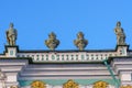 Sculpture on the roof of Winter Palace. Saint Petersburg. Russia Royalty Free Stock Photo