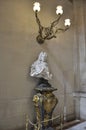 Sculpture from Royal Palace interior of Madrid City. Spain. Royalty Free Stock Photo