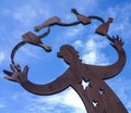 Sculpture in rusted iron Royalty Free Stock Photo