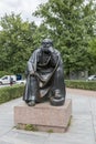 Sculpture `Saint Apostle Peter` in Alexander Park in St. Petersburg