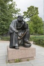 Sculpture `Saint Apostle Peter` in Alexander Park in St. Petersburg