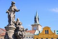 Sculpture of Saint Ivo in Prague - patron of beggars and poor people in the city