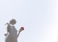 Sculpture of Santa rosalia isolated on white Royalty Free Stock Photo