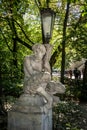Sculpture of Satyr with lantern, Lazienki Park, Warsaw