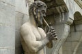 Sculpture of Satyr near Massandra palace in Crimea. Elegant palace for Russian Emperor Alexander III Royalty Free Stock Photo