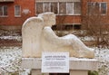 Sculpture Seated Angel in Gatchina Leningrad region.