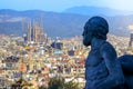 Sculpture seeing Sagrada Familia at Barcelona National Museum