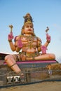 Sculpture of Shiva at the ancient Hindu temple Koneswaram Kovil. Trincomalee Royalty Free Stock Photo