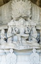 Sculpture of Shiva and sages- Rishi on one of the towers of ancient temple Arunachaleswara, in Indian Tiruvannamalai