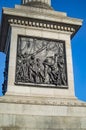 Sculpture showing death of admiral nelson at trafalgar square column