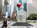 Sculpture Singapore soul from Jaume Plensa in the financial Cent