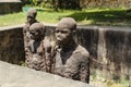 Sculpture of slaves dedicated to victims of slavery in Stone Town of Zanzibar Royalty Free Stock Photo