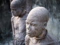 Sculpture of slaves in Stone Town, Zanzibar Royalty Free Stock Photo