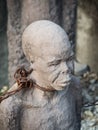 Sculpture of slaves in Stone Town, Zanzibar