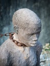 Sculpture of slaves in Stone Town, Zanzibar