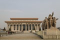 Sculpture of soldiers fighting at entrance to Mausoleum of Mao Zedong on Tiananmen Square in Beijing China Royalty Free Stock Photo