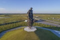 Sculpture of a Soviet soldier. Rzhevsky memorial