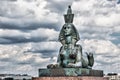 The sculpture of the sphinx which is part of the Monument to victims of political repression, Saint-Petersburg