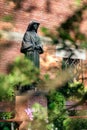 Sculpture of st. Faustina in front of chapel in Legiewniki in Krakow in Poland Royalty Free Stock Photo