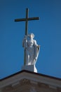 Sculpture of St Helena on the pediment of Vilnius Cathedral