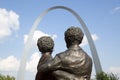 Sculpture and ST Louis Gateway Arch MO USA