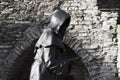 Sculpture and statue in Tallinn. The 3 monks of the Danish Garden. Estonia