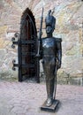 Sculpture Steadfast Tin Soldier in the children`s center `Andersengrad`, Sosnovy Bor