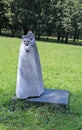 Sculpture of stone eastern woman in a Yanka Kupala park