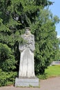 Sculpture of stone Francisc Skaryna in a Yanka Kupala park