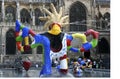 Sculpture in the Stravinsky Fountain, Paris Royalty Free Stock Photo