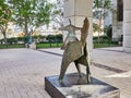 Sculpture symbolizing rider on horse in Tel Aviv in the Neve Tzedek area.