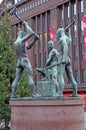 Sculpture of the three blacksmiths in Helsinki, Finland Royalty Free Stock Photo