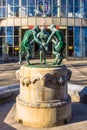 Sculpture of three dancing fauns Royalty Free Stock Photo