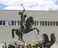 Sculpture titled Good Defeats Evil presented to United Nations by the Soviet Union in 1990 in New York