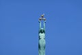 Sculpture on top of the Freedom Monument, Riga Royalty Free Stock Photo