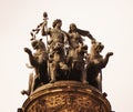 Sculpture at the top of the portal Semper Opera Royalty Free Stock Photo