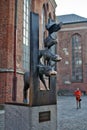 Sculpture of the Town Musicians of Bremen bremens muzikanti, Riga, Royalty Free Stock Photo