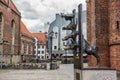 Sculpture of the Town Musicians of Bremen in Riga, Latvia. Royalty Free Stock Photo