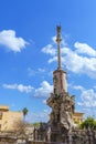 Sculpture Triunfo de San Rafael de la Puerta del Puente in Cordoba, Spain