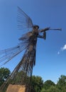 Sculpture of trumpeting angel in Chernobyl, Ukraine Royalty Free Stock Photo