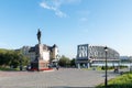 Sculpture of Tsar Alexander III on the Ob river bank in Novosibi