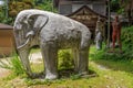 Sculpture by Tsugata Yuma, at Hanibe Caves, Japan Royalty Free Stock Photo